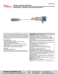 Thumbnail of document Manual - L4 Flotect Float Switch